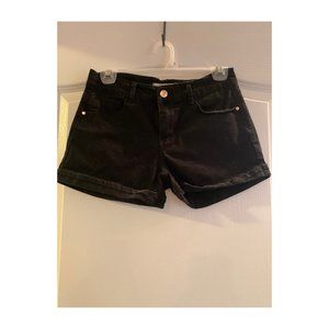 Black cuffed shorts